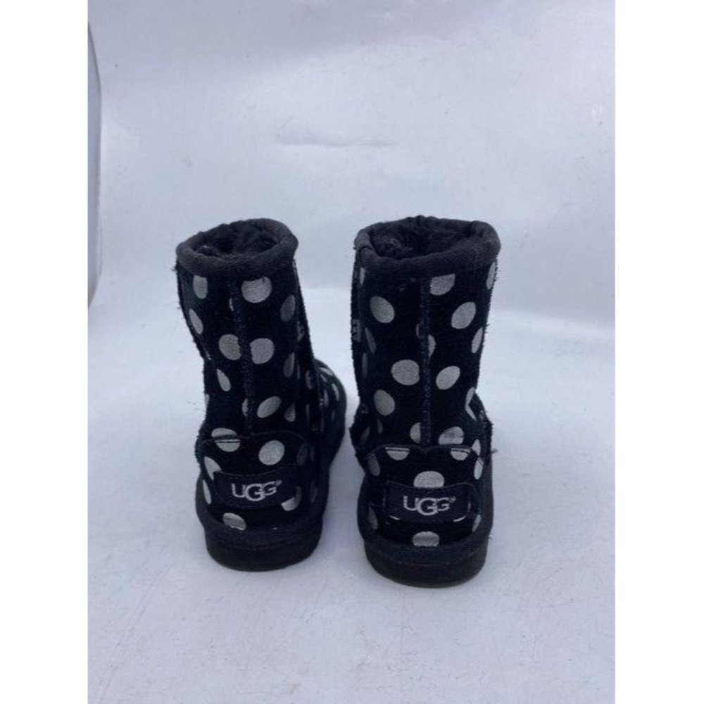Ugg Australia Black White W Polka Dot Kid Bootsboo - Picture 4 of 8